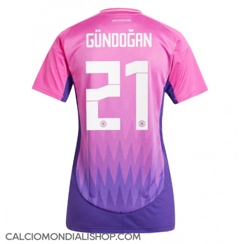 Maglie da calcio Germania Ilkay Gundogan #21 Seconda Maglia Femminile Europei 2024 Manica Corta